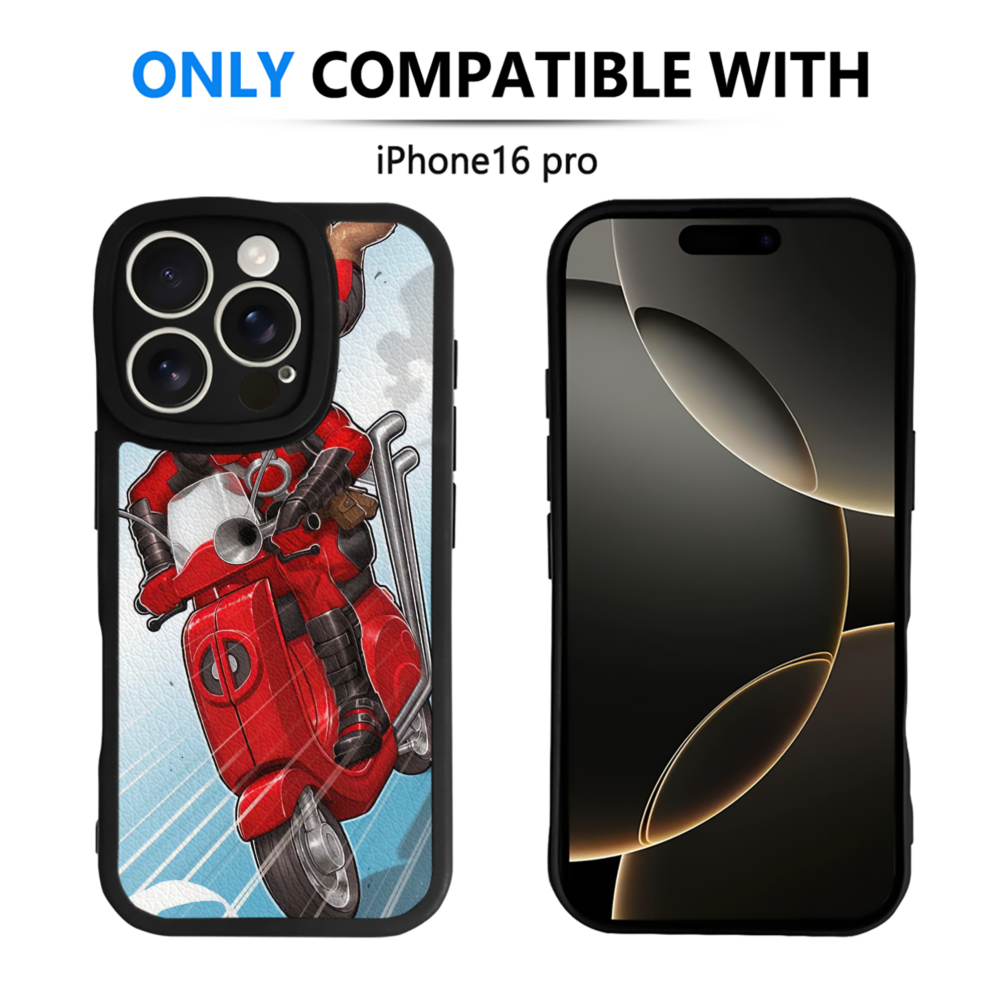 （画像用） Deadpool デッドプール 【iPhone 16シリーズ対応】シリコンスマホケース（レザー調） 材質：シリコン